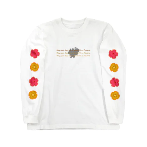 Flowerプリント - ロングTシャツ ロングスリーブTシャツ