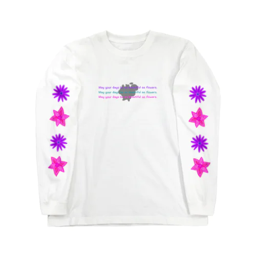 Flowerプリント - ロングTシャツ ロングスリーブTシャツ