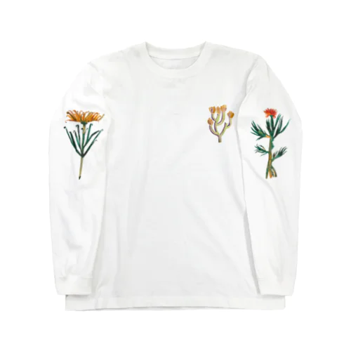 赤と黄色の花 Long Sleeve T-Shirt