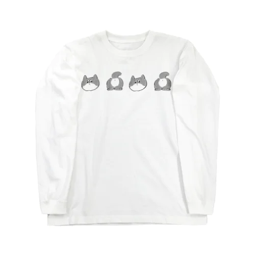 柴犬の顔とお尻 Long Sleeve T-Shirt