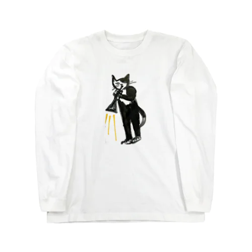 トランペット猫 Long Sleeve T-Shirt