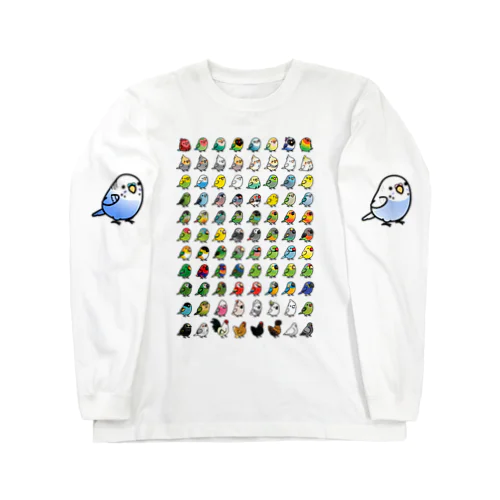 Chubby Bird 鳥さん大集合 Long Sleeve T-Shirt