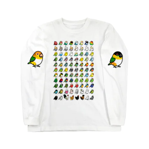 Chubby Bird 鳥さん大集合 Long Sleeve T-Shirt