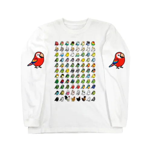 Chubby Bird 鳥さん大集合 Long Sleeve T-Shirt