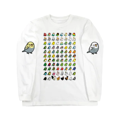 Chubby Bird 鳥さん大集合 Long Sleeve T-Shirt