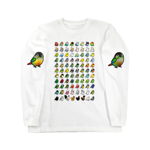 Chubby Bird 鳥さん大集合 Long Sleeve T-Shirt