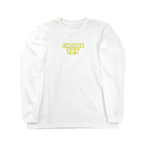 choose try -simple  キイロ- Long Sleeve T-Shirt