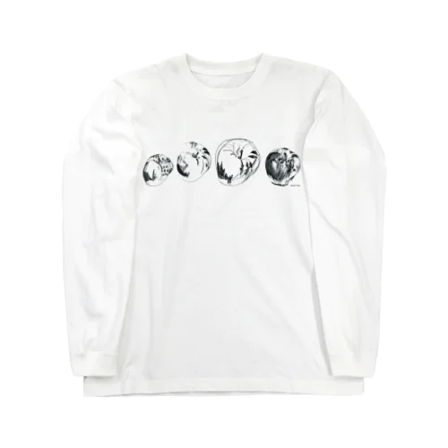 4 Apples in a line Long Sleeve T-Shirt