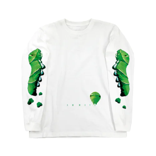 袖から登ってくるナミアゲハの幼虫 Long Sleeve T-Shirt