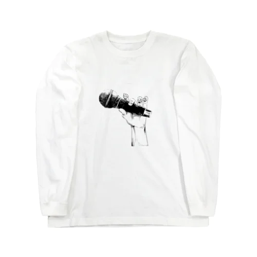演歌歌手のマイクの持ち方あるある Long Sleeve T-Shirt