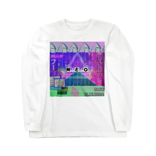 新しい日　Vaporwave Long Sleeve T-Shirt