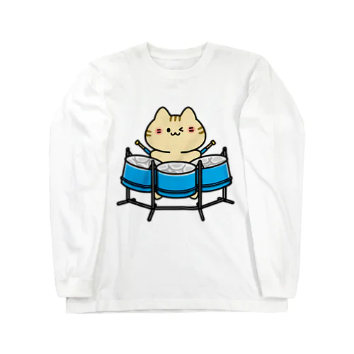 トリプルチェロパンねこ ロングスリーブTシャツ