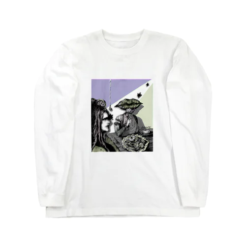 食事中のくちびるくん Long Sleeve T-Shirt