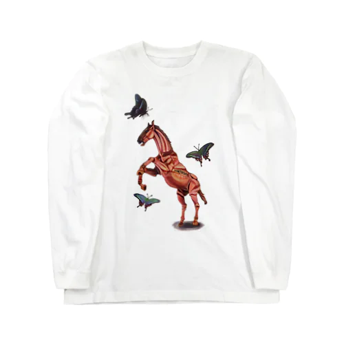 馬と蝶 Long Sleeve T-Shirt