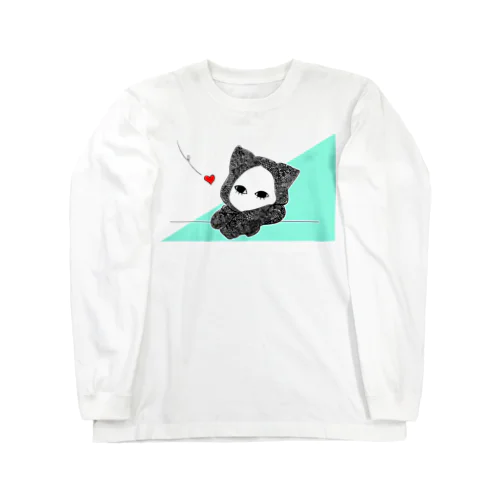 たそがれキズねこ ミント Long Sleeve T-Shirt