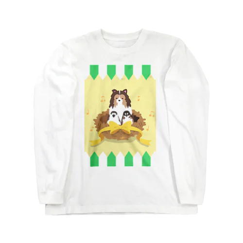 シェルティ×十姉妹 Long Sleeve T-Shirt