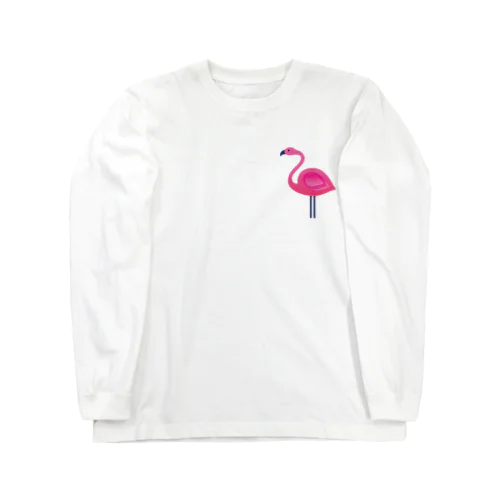 ゆるめのピンクフラミンゴ Long Sleeve T-Shirt