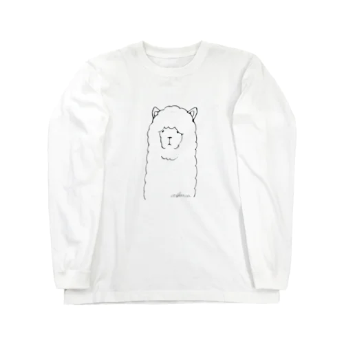 アルパカ線画 Long Sleeve T-Shirt