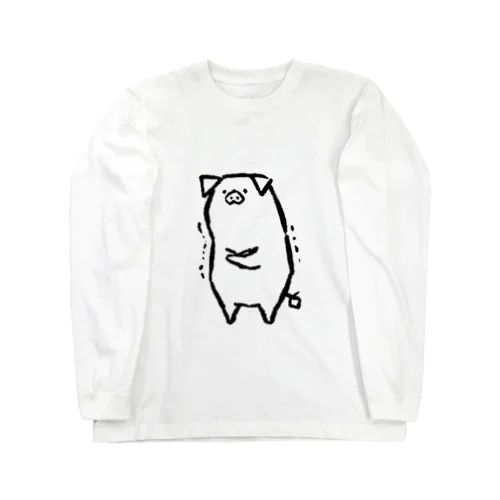 【両面】震えるブタ((((・00・))))) Long Sleeve T-Shirt