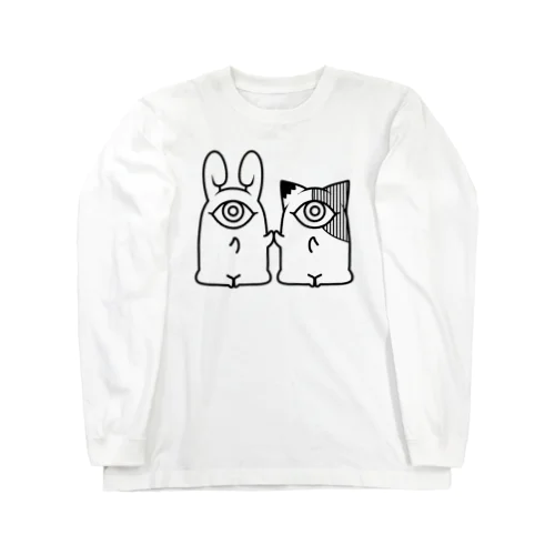 呪いたい三毛猫と兎 Long Sleeve T-Shirt