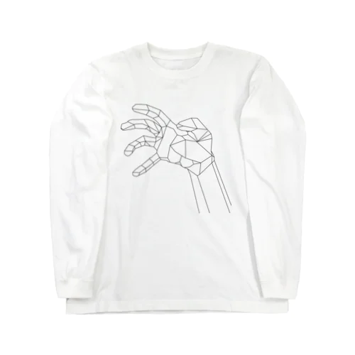 線手（黒） Long Sleeve T-Shirt