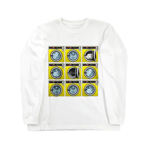 コインランドリー Coin laundry【３×３】 Long Sleeve T-Shirt