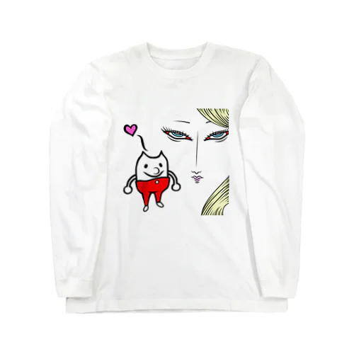 猫と美女 Long Sleeve T-Shirt