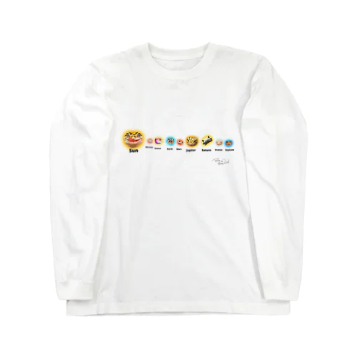 レオパ太陽系図 ロングスリーブTシャツ