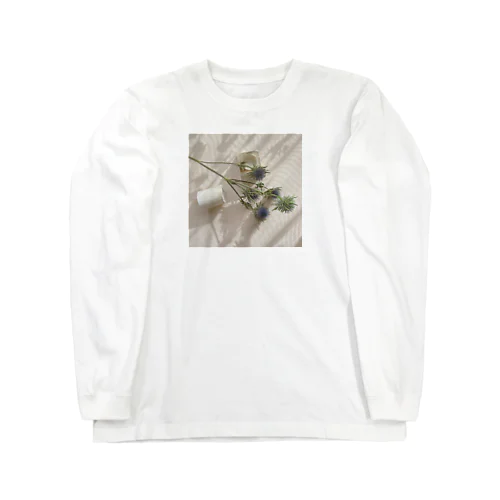 フラワー フォト ブルー//01 Long Sleeve T-Shirt