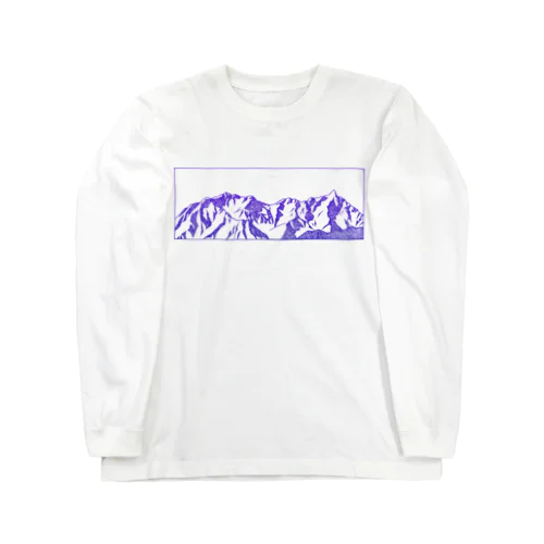 槍穂高連峰　青ペン Long Sleeve T-Shirt