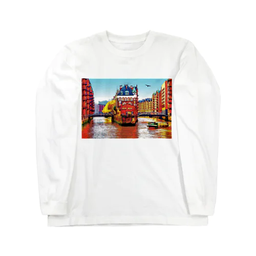 ドイツ ハンブルクの倉庫街 Long Sleeve T-Shirt