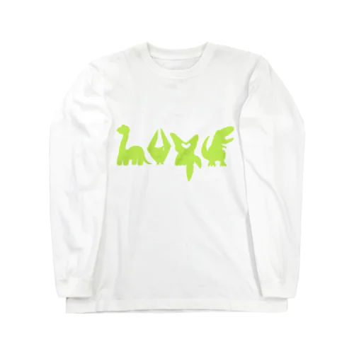 LOVE♡恐竜 黄 ロングスリーブTシャツ