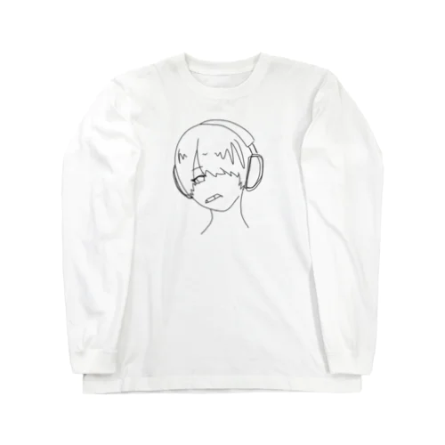 ペン描きベッドホンくん Long Sleeve T-Shirt