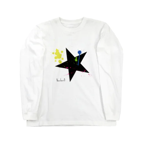 BIG STAR（星柄）ペイント ロングスリーブTシャツ