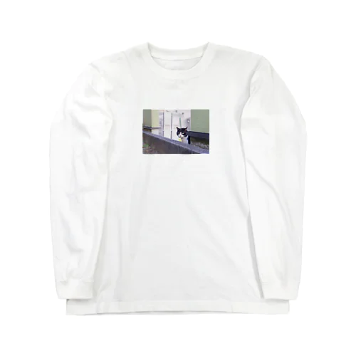 のぞきハチワレ Long Sleeve T-Shirt