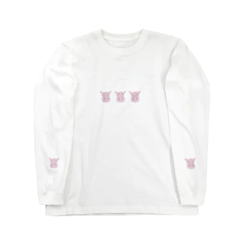 なんともいえない表情のカバ Long Sleeve T-Shirt