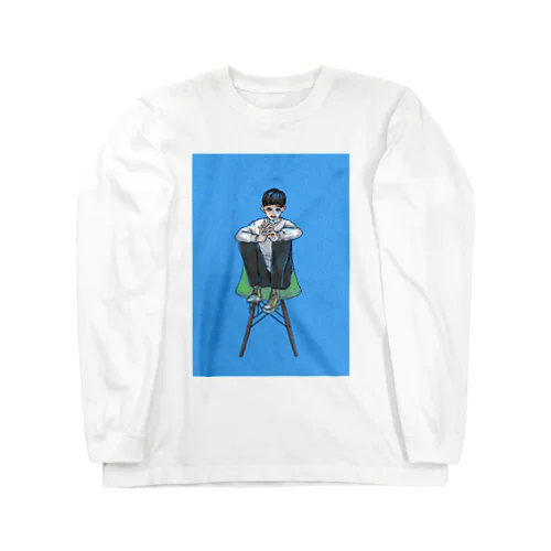 青年と椅子 Long Sleeve T-Shirt