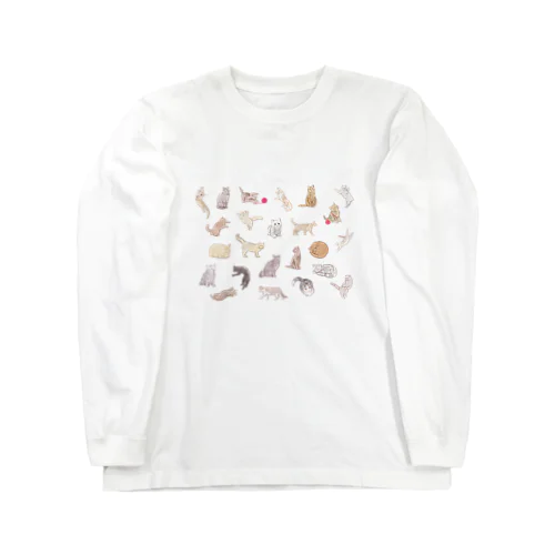 猫イラスト集合（横） Long Sleeve T-Shirt