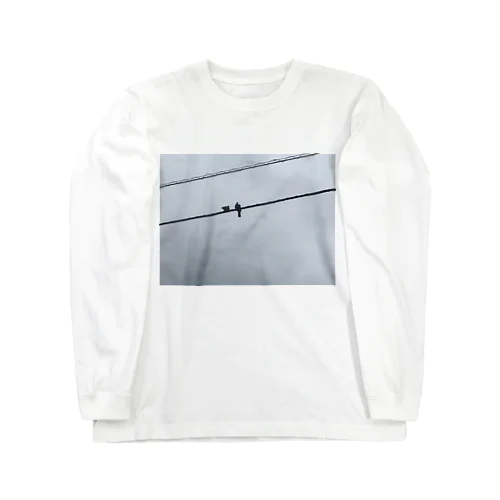 電線とハト Long Sleeve T-Shirt