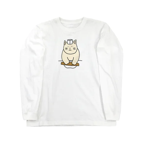 蕎麦打ちねこ Long Sleeve T-Shirt