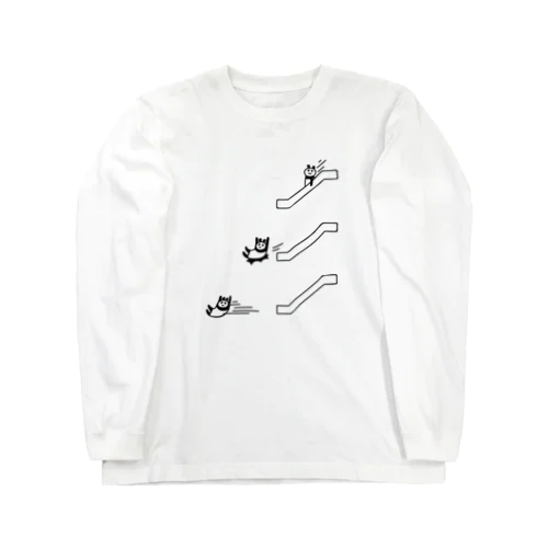 滑り台で遊ぶパンダ Long Sleeve T-Shirt