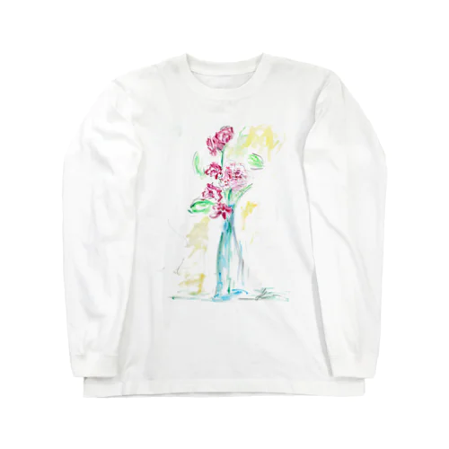 Flower scketchi2 ロングスリーブTシャツ