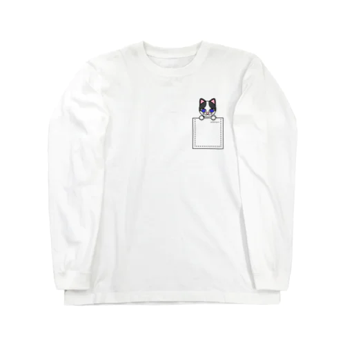 ねこ　pokenyan　ハチにゃん Long Sleeve T-Shirt