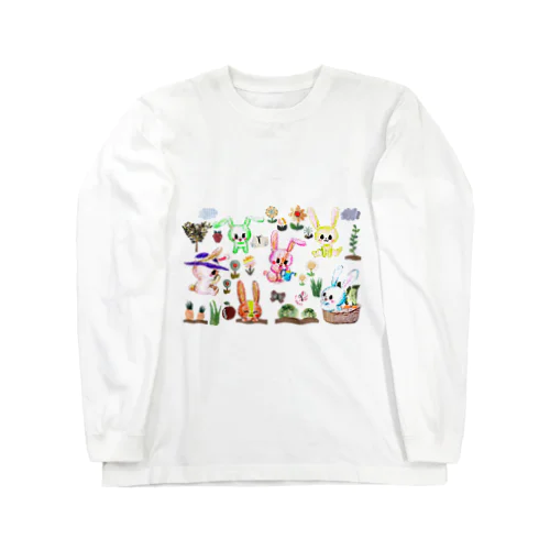 うさぎの畑模様 Long Sleeve T-Shirt