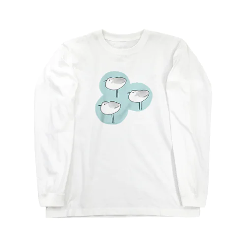 ミユビシギ（青） Long Sleeve T-Shirt