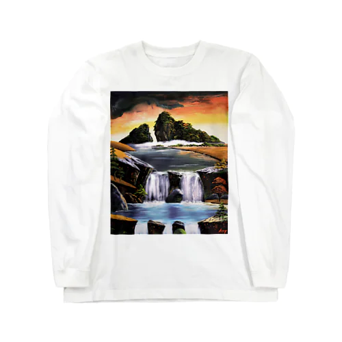 奇山の滝 Long Sleeve T-Shirt