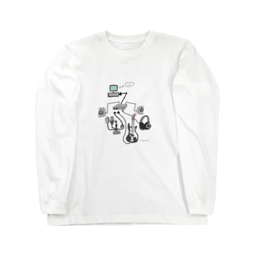 オーディオインターフェイスの繋ぎ方 Long Sleeve T-Shirt