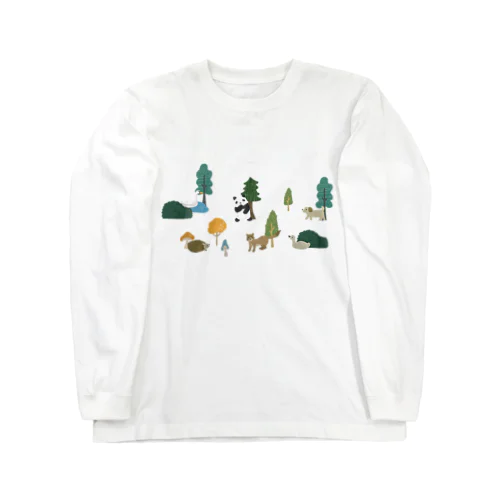 森でかくれんぼする動物たち Long Sleeve T-Shirt