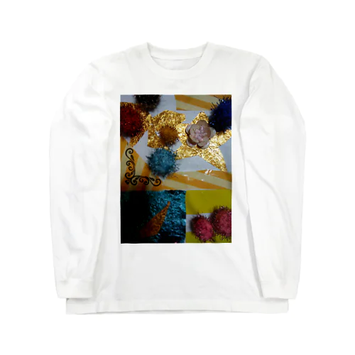 貼り絵キラキラ Long Sleeve T-Shirt