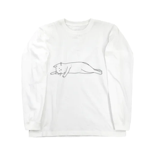 起きたくない猫 Long Sleeve T-Shirt